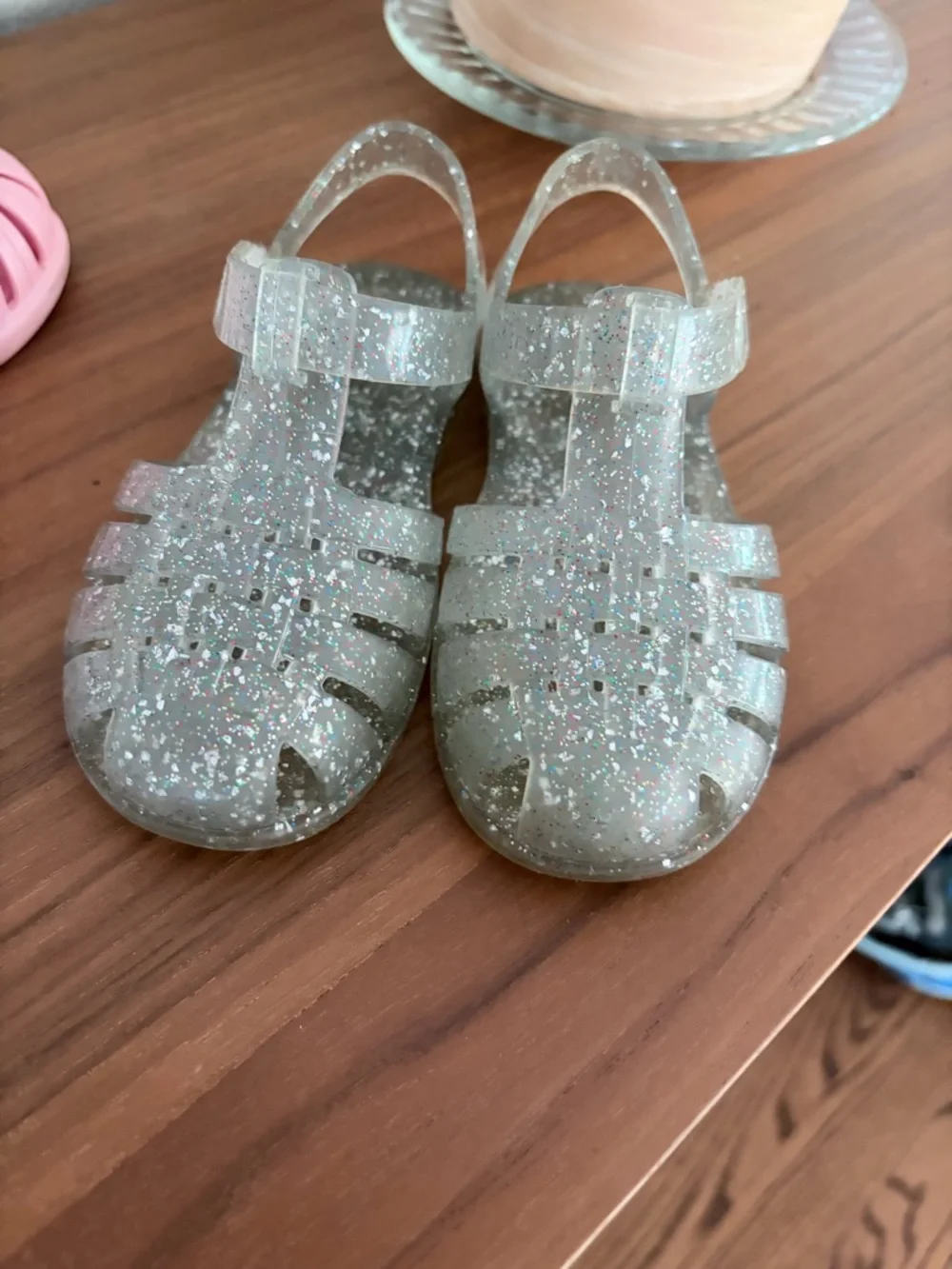 Igor Clasica Cristal Kids Clear Glitter Jelly Sandals - 24